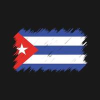 pincel de bandeira de cuba. bandeira nacional vetor