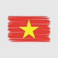 pinceladas de bandeira do vietnã. bandeira nacional vetor