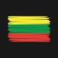 pinceladas de bandeira da Lituânia. bandeira nacional vetor