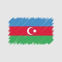 pinceladas de bandeira do azerbaijão. bandeira nacional vetor