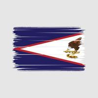 pinceladas de bandeira de samoa americana. bandeira nacional vetor