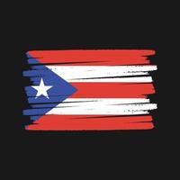 pincel de bandeira de porto rico. bandeira nacional vetor