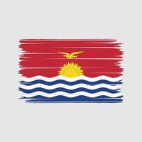 pinceladas de bandeira de kiribati. bandeira nacional vetor