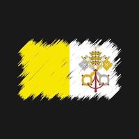 pincel de bandeira do Vaticano. bandeira nacional vetor