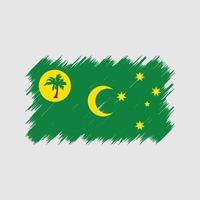 escova de bandeira das ilhas cocos. bandeira nacional vetor