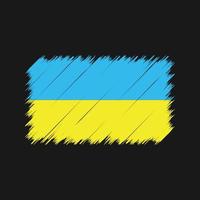 pinceladas de bandeira da ucrânia. bandeira nacional vetor