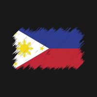 escova de bandeira das filipinas. bandeira nacional vetor