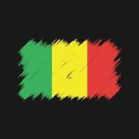 pincel de bandeira do mali. bandeira nacional vetor