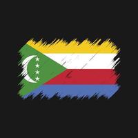 escova de bandeira de comores. bandeira nacional vetor