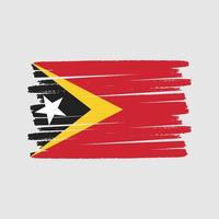 pincel de bandeira de timor leste. bandeira nacional vetor