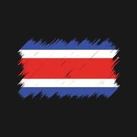 escova de bandeira da costa rica. bandeira nacional vetor