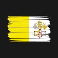 pinceladas de bandeira do Vaticano. bandeira nacional vetor