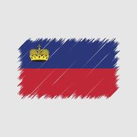 pinceladas de bandeira de liechtenstein. bandeira nacional vetor