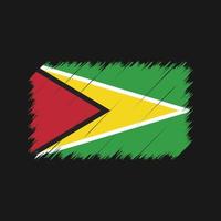 pinceladas de bandeira da guiana. bandeira nacional vetor