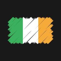 pincel de bandeira da irlanda. bandeira nacional vetor