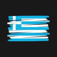 escova de bandeira da grécia. bandeira nacional vetor
