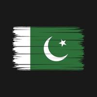 pinceladas de bandeira do Paquistão. bandeira nacional vetor