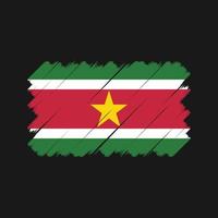 escova de bandeira do suriname. bandeira nacional vetor