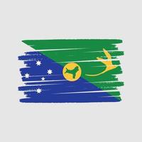 escova de bandeira das ilhas de natal. bandeira nacional vetor