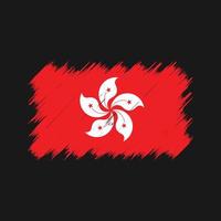 escova de bandeira de hong kong. bandeira nacional vetor