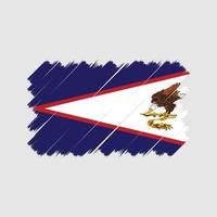 pincel de bandeira da samoa americana. bandeira nacional vetor