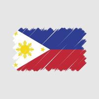 escova de bandeira das filipinas. bandeira nacional vetor