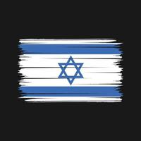 pinceladas de bandeira de israel. bandeira nacional vetor