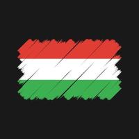 escova de bandeira da Hungria. bandeira nacional vetor