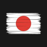 pinceladas de bandeira do japão. bandeira nacional vetor