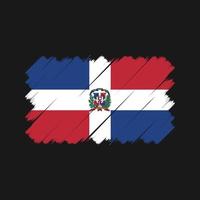 pincel de bandeira da república dominicana. bandeira nacional vetor