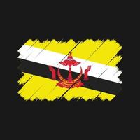 pincel de bandeira brunei. bandeira nacional vetor