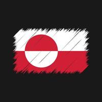 pinceladas de bandeira da Groenlândia. bandeira nacional vetor