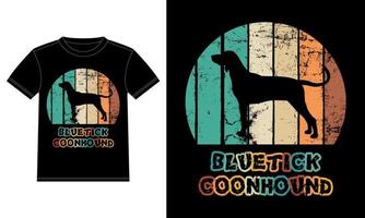 engraçado bluetick coonhound retro vintage t-shirt modelo de design de t-shirt, bluetick coonhound a bordo, adesivo de janela de carro, vagem, capa, fundo branco isolado, presente de silhueta para o amante de bluetick vetor