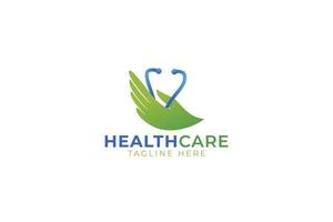 logotipo de cuidados de saúde para qualquer negócio, especialmente para cuidados de saúde, médicos, clínicas, hospitais, caridade, etc. vetor