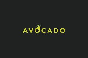 logotipo de abacate com letras e abacate como letra o vetor