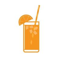design de suco de laranja fresco, para o verão, ilustrador vetorial eps 10 vetor