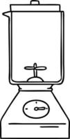 doodle de desenho de linha de um liquidificador de alimentos vetor