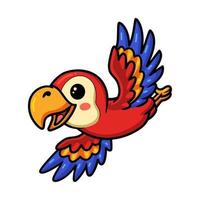 desenho de papagaio bonitinho voando vetor