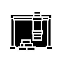ilustração vetorial de ícone de glifo de porta de carregador de contêineres vetor