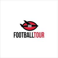 ícone do logotipo da turnê de futebol americano vetor