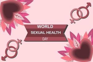 fundo de conceito do dia mundial da saúde sexual vetor