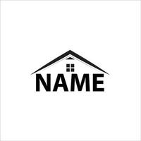 conceito de logotipo de propriedade de casa com nome da empresa vetor