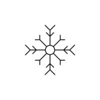 inverno, queda de neve, neve, modelo de logotipo de ilustração vetorial de ícone de linha fina de floco de neve. adequado para muitos propósitos. vetor