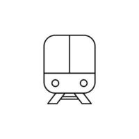 trem, locomotiva, modelo de logotipo de ilustração vetorial de ícone de linha fina de transporte. adequado para muitos propósitos. vetor