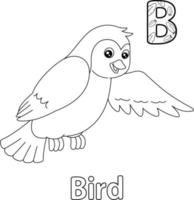 desenho de pássaro alfabeto dinossauro abc para colorir vetor