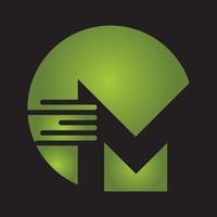 ícone de logotipo de modelo de design de negócios abstrato com letra m vetor