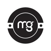 design de logotipo de carta mg. letras iniciais mg ícone do logotipo vetor