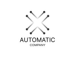 x inicial para logotipo automotivo vetor