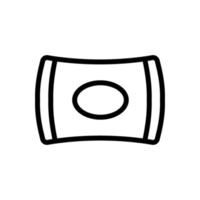 ilustração de contorno de vetor de ícone de toalhetes secos