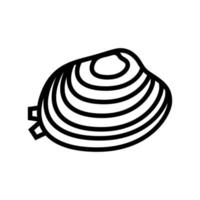 ilustração vetorial de ícone de linha de moluscos de manila vetor